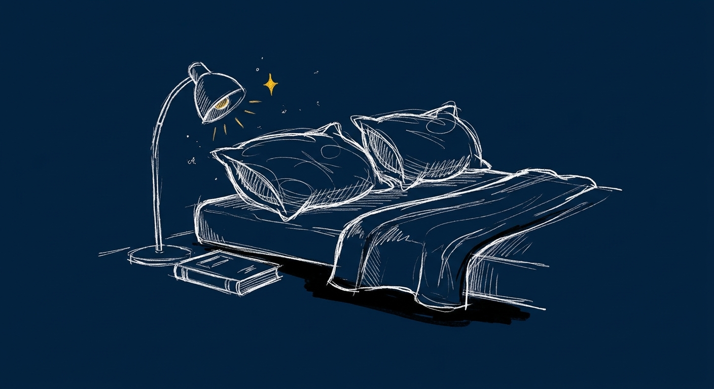 Line-art illustration of mattresses
